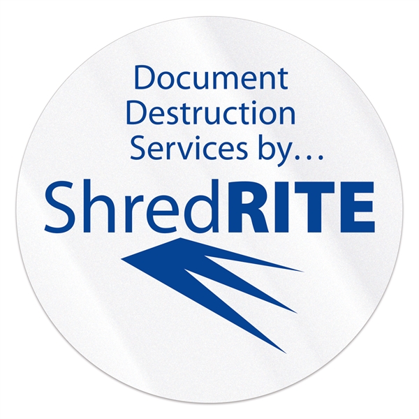 2 1/2" round clear polyester decal with permanent adhesive backing and... from ASI 56950 Gill Studios Inc / Gill-Line®