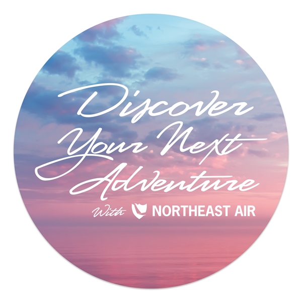 3" round white vinyl decal with removable adhesive backing and a... from ASI 56950 Gill Studios Inc / Gill-Line®