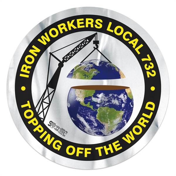 2 1/2" round chrome polyester decal with permanent adhesive backing and... from ASI 56950 Gill Studios Inc / Gill-Line®