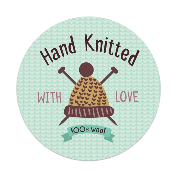 3 1/2"  round white vinyl decal with permanent adhesive backing... from ASI 56950 Gill Studios Inc / Gill-Line®