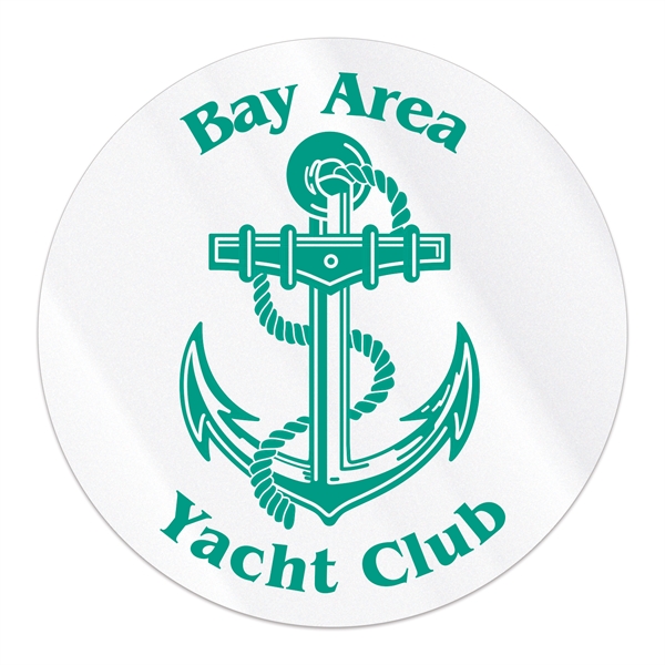 3" round clear polyester decal with ultra removable adhesive backing and... from ASI 56950 Gill Studios Inc / Gill-Line®