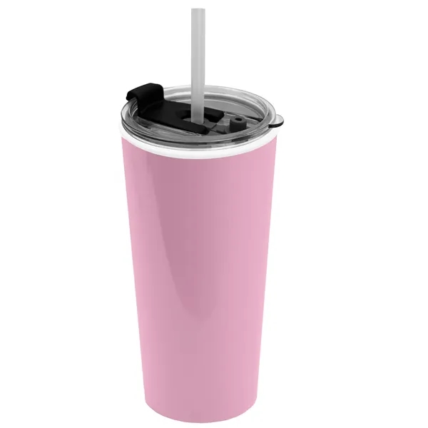 18 oz. Double-Wall Insulated Travel/ Coffee Cup with 2-in-1 Flip and... from ASI 40480 Koozie Group