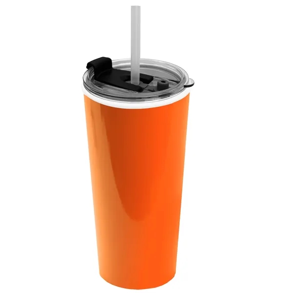 18 oz. Double-Wall Insulated Travel/ Coffee Cup with 2-in-1 Flip and... from ASI 40480 Koozie Group