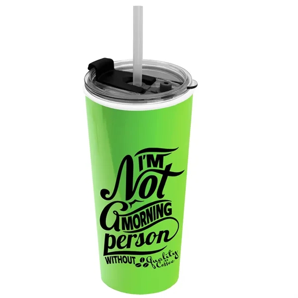 18 oz. Double-Wall Insulated Travel/ Coffee Cup with 2-in-1 Flip and... from ASI 40480 Koozie Group
