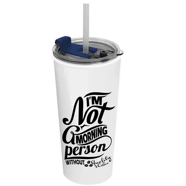 18 oz. Double-Wall Insulated Travel/ Coffee Cup with 2-in-1 Flip and... from ASI 40480 Koozie Group