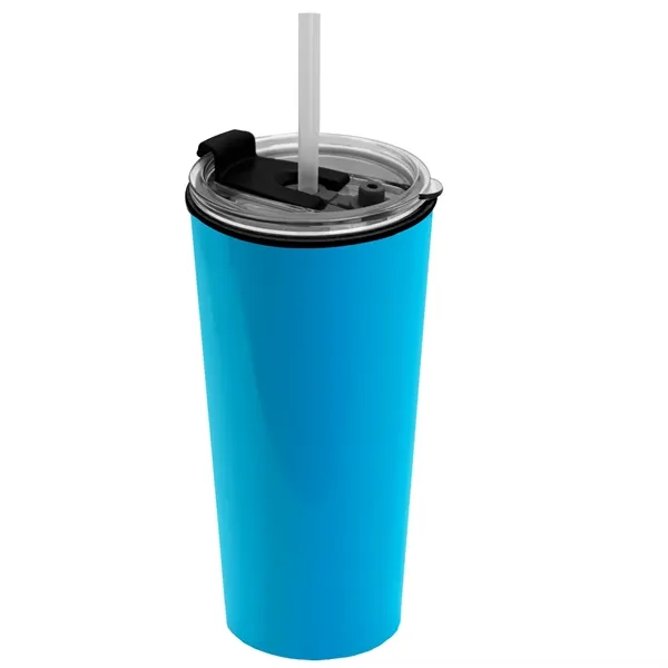 18 oz. Double-Wall Insulated Travel/ Coffee Cup with 2-in-1 Flip and... from ASI 40480 Koozie Group