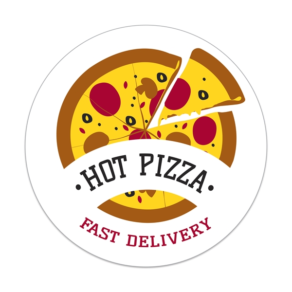 4" round white vinyl decal with ultra removable adhesive backing and... from ASI 56950 Gill Studios Inc / Gill-Line®