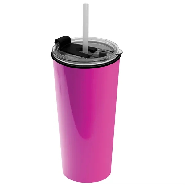18 oz. Double-Wall Insulated Travel/ Coffee Cup with 2-in-1 Flip and... from ASI 40480 Koozie Group