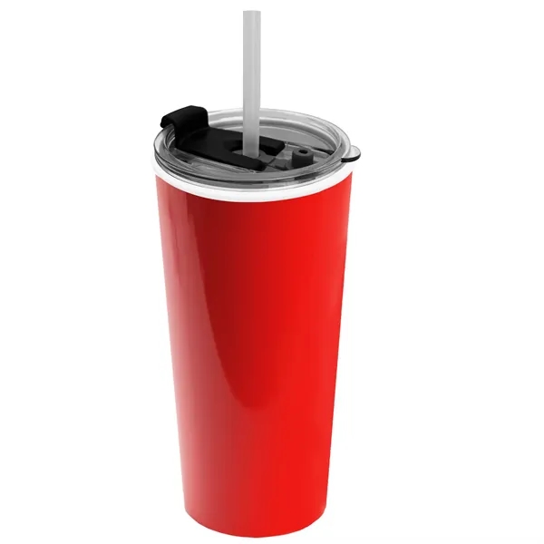 18 oz. Double-Wall Insulated Travel/ Coffee Cup with 2-in-1 Flip and... from ASI 40480 Koozie Group