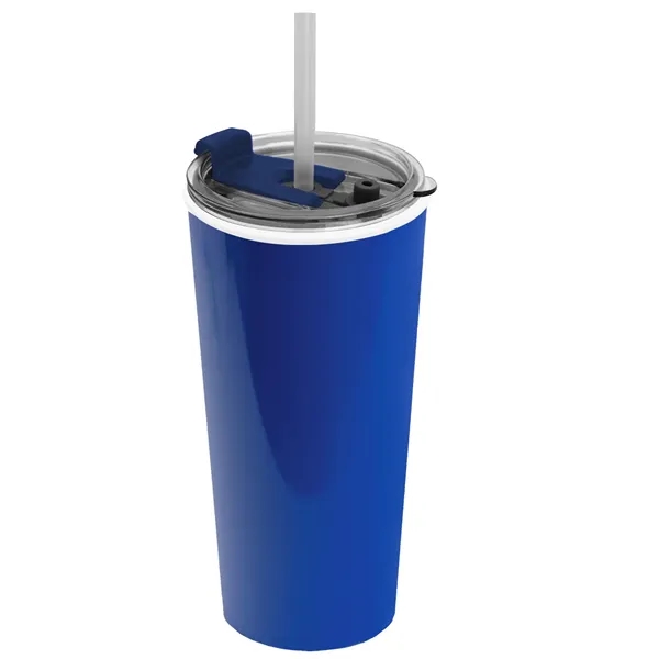 18 oz. Double-Wall Insulated Travel/ Coffee Cup with 2-in-1 Flip and... from ASI 40480 Koozie Group