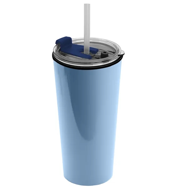 18 oz. Double-Wall Insulated Travel/ Coffee Cup with 2-in-1 Flip and... from ASI 40480 Koozie Group