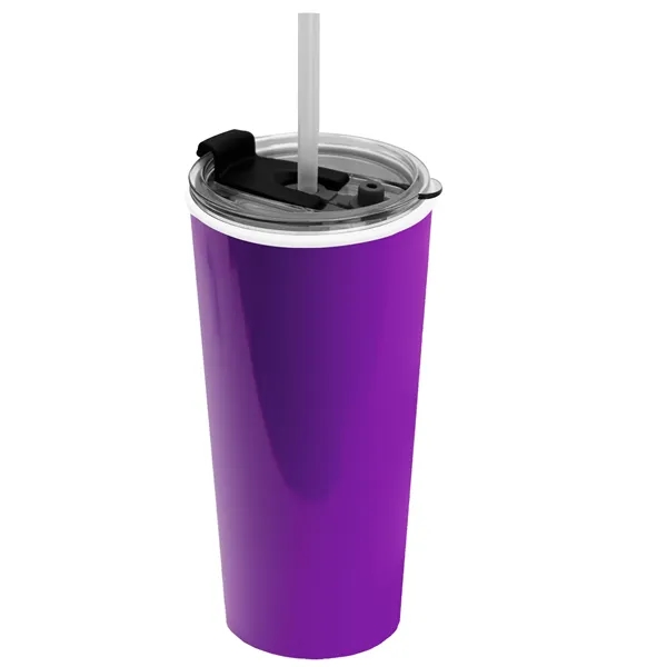 18 oz. Double-Wall Insulated Travel/ Coffee Cup with 2-in-1 Flip and... from ASI 40480 Koozie Group