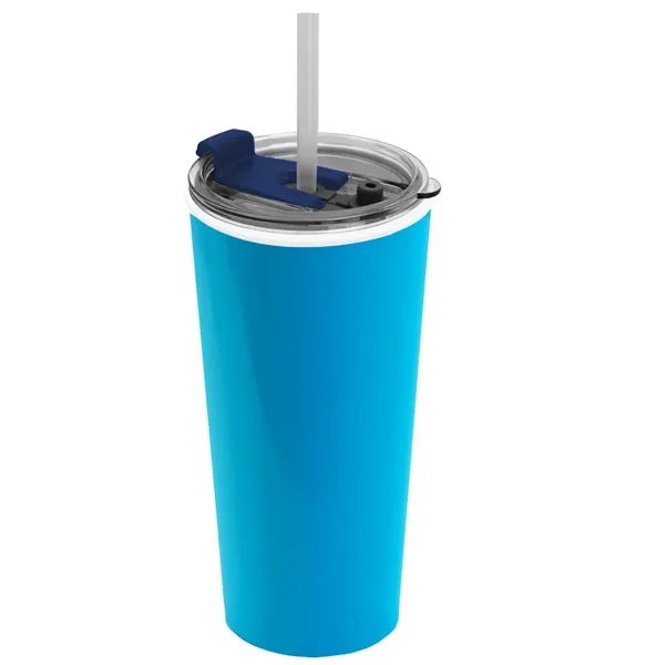 18 oz. Double-Wall Insulated Travel/ Coffee Cup with 2-in-1 Flip and... from ASI 40480 Koozie Group
