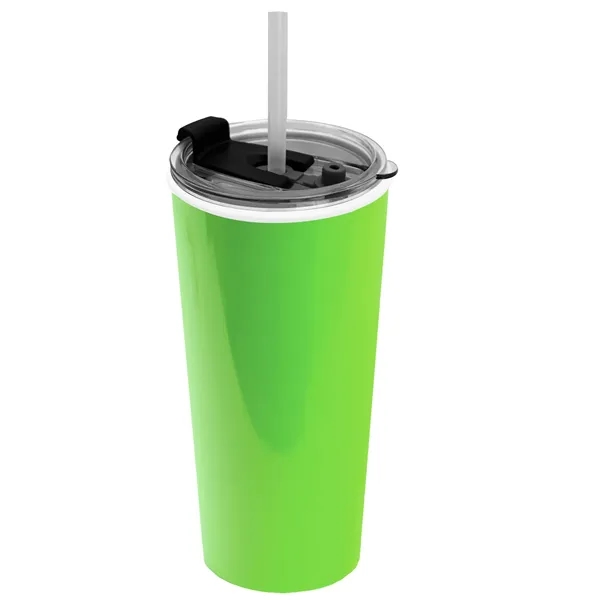 18 oz. Double-Wall Insulated Travel/ Coffee Cup with 2-in-1 Flip and... from ASI 40480 Koozie Group
