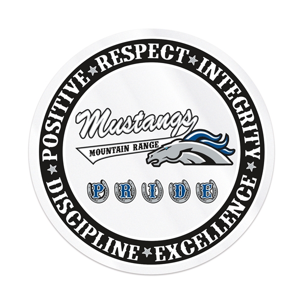 3 1/2" round clear static vinyl decal with static backing and... from ASI 56950 Gill Studios Inc / Gill-Line®