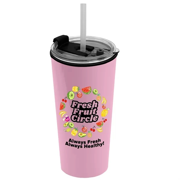 18 oz. Double-Wall Insulated Travel/ Coffee Cup with 2-in-1 Flip and... from ASI 40480 Koozie Group