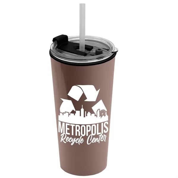 18 oz. Double-Wall Insulated Travel/ Coffee Cup with 2-in-1 Flip and... from ASI 40480 Koozie Group