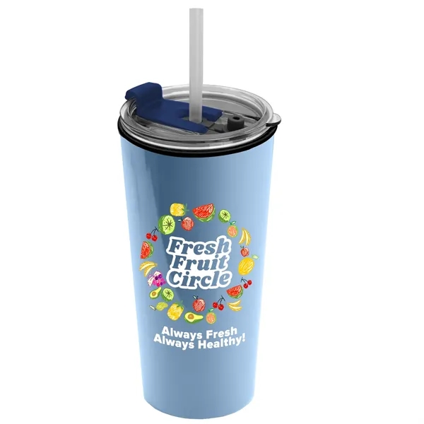 18 oz. Double-Wall Insulated Travel/ Coffee Cup with 2-in-1 Flip and... from ASI 40480 Koozie Group
