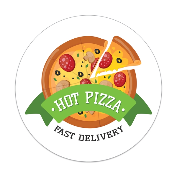 4" round white static vinyl decal with static backing and a... from ASI 56950 Gill Studios Inc / Gill-Line®