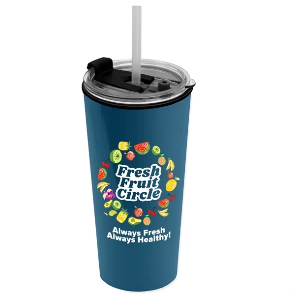 18 oz. Double-Wall Insulated Travel/ Coffee Cup with 2-in-1 Flip and... from ASI 40480 Koozie Group