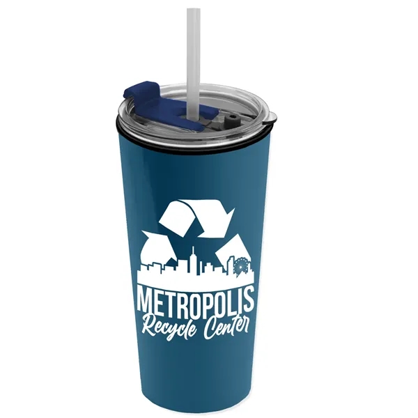 18 oz. Double-Wall Insulated Travel/ Coffee Cup with 2-in-1 Flip and... from ASI 40480 Koozie Group