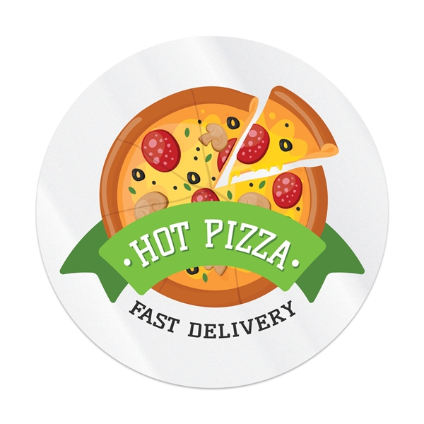 4" round clear polyester decal with permanent adhesive backing and a... from ASI 56950 Gill Studios Inc / Gill-Line®