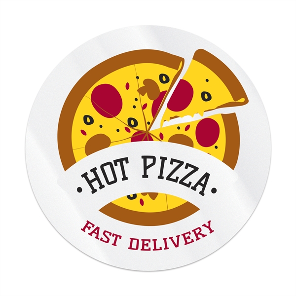 4" round clear polyester decal with ultra removable adhesive inside window... from ASI 56950 Gill Studios Inc / Gill-Line®