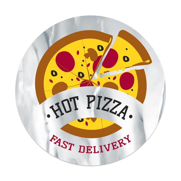 4" round chrome polyester decal with permanent adhesive backing and a... from ASI 56950 Gill Studios Inc / Gill-Line®