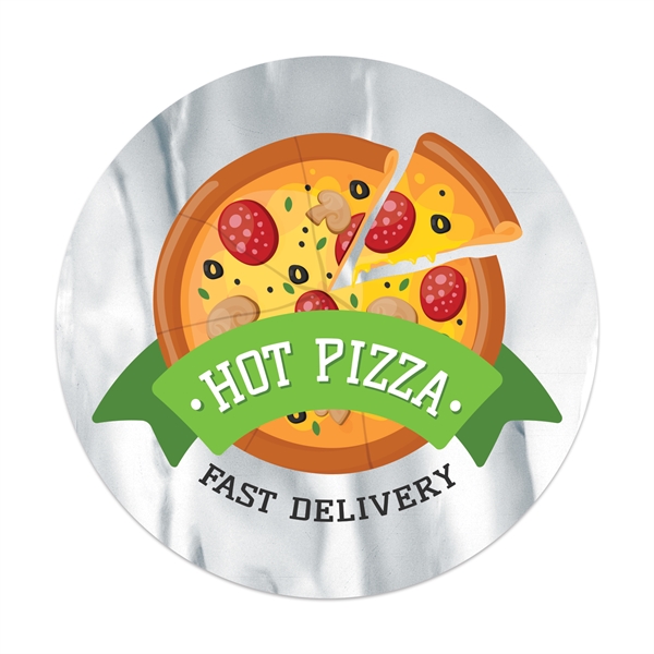 4" round chrome polyester decal with permanent adhesive backing and a... from ASI 56950 Gill Studios Inc / Gill-Line®