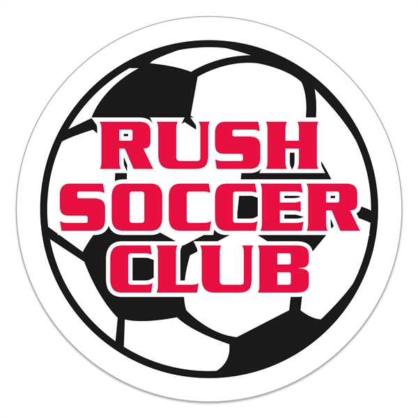 1 1/2" round white vinyl decal with permanent adhesive backing and... from ASI 56950 Gill Studios Inc / Gill-Line®