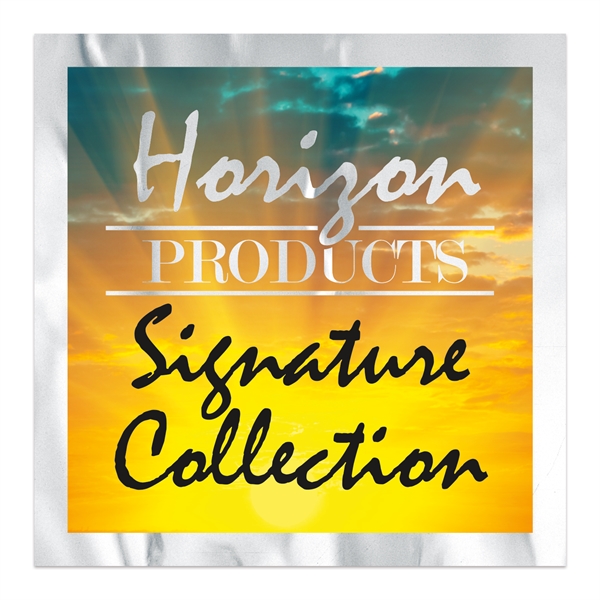 1" x 1" square shaped chrome polyester decal with permanent adhesive... from ASI 56950 Gill Studios Inc / Gill-Line®