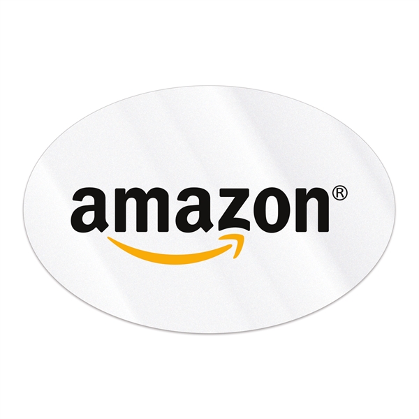 2" x 3" oval shaped clear polyester decal with ultra removable... from ASI 56950 Gill Studios Inc / Gill-Line®