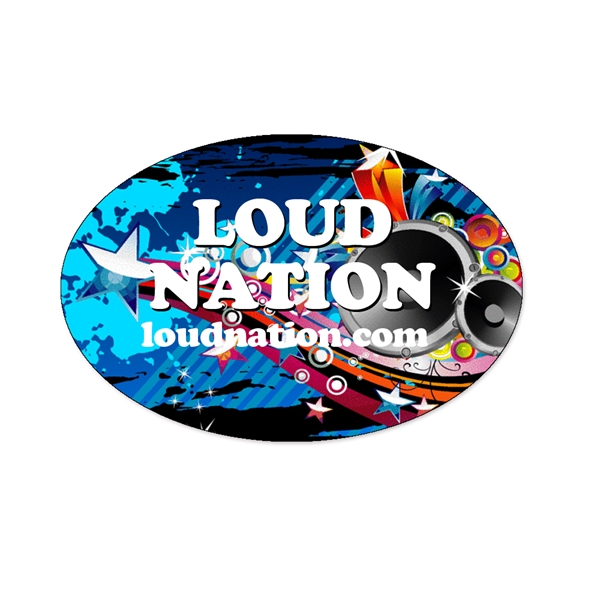 3" x 4.5" oval shaped white static vinyl decal with static... from ASI 56950 Gill Studios Inc / Gill-Line®