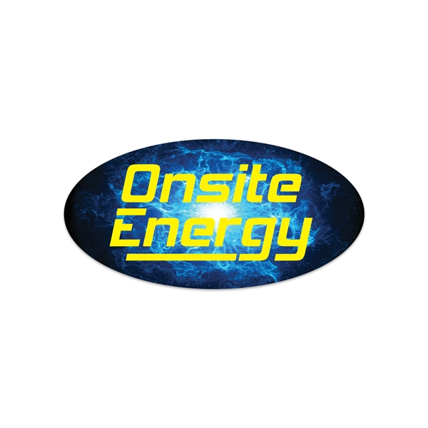 1" x 2" oval shaped white vinyl decal with ultra removable... from ASI 56950 Gill Studios Inc / Gill-Line®