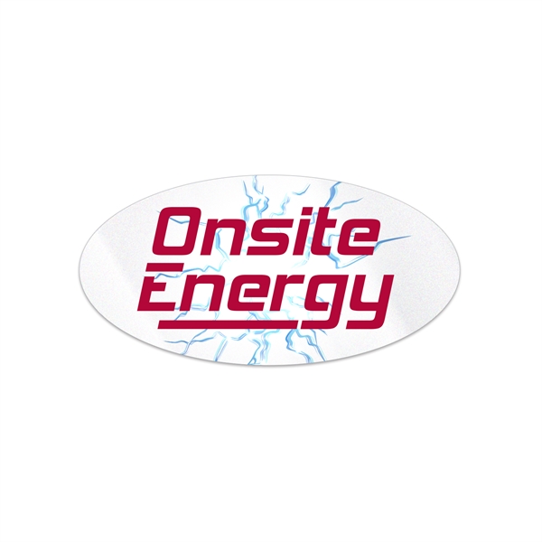 1" x 2" oval shaped clear static vinyl decal with static... from ASI 56950 Gill Studios Inc / Gill-Line®