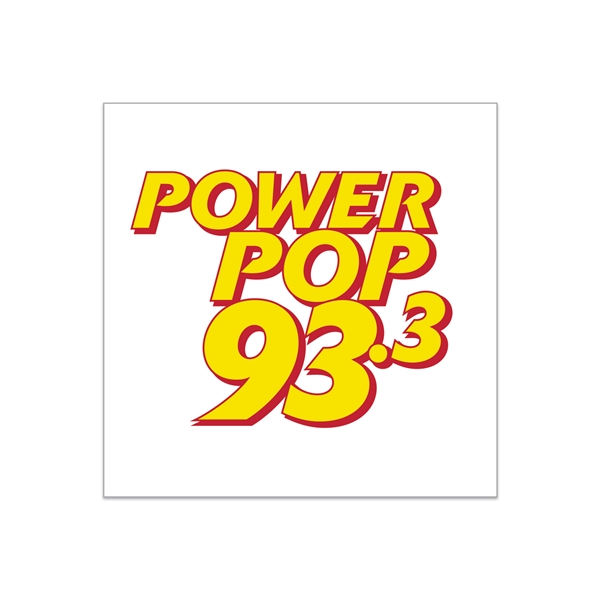 1.5" x 1.5" square shaped white vinyl decal with ultra removable... from ASI 56950 Gill Studios Inc / Gill-Line®