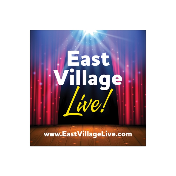 1.5" x 1.5" square shaped white vinyl decal with removable adhesive... from ASI 56950 Gill Studios Inc / Gill-Line®