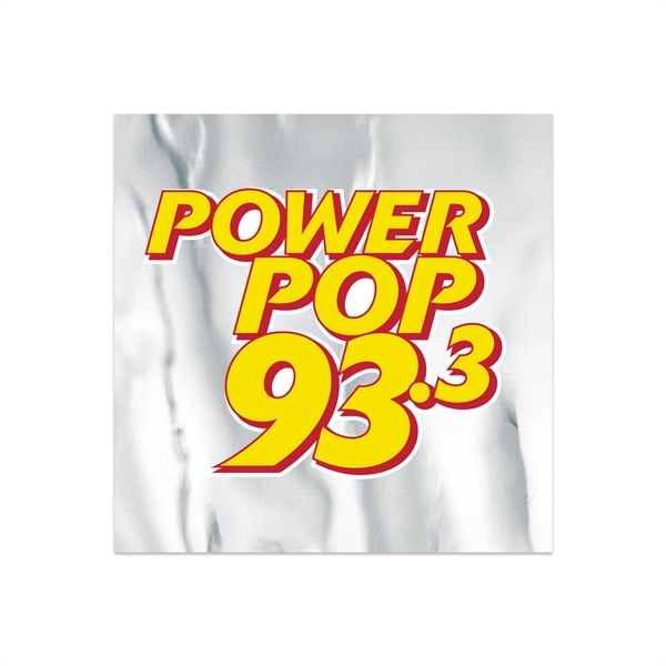 1" x 1" square shaped chrome polyester decal with permanent adhesive... from ASI 56950 Gill Studios Inc / Gill-Line®