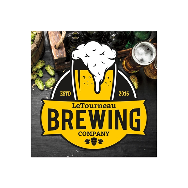 2" x 2"  square shaped white static vinyl decal with... from ASI 56950 Gill Studios Inc / Gill-Line®