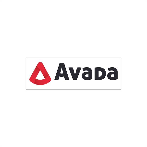 1" x 3" rectangular white vinyl decal with ultra removable adhesive... from ASI 56950 Gill Studios Inc / Gill-Line®