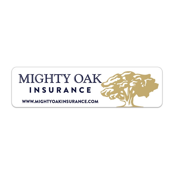 1" x 3 3/4" rectangular shaped white vinyl decal with removable... from ASI 56950 Gill Studios Inc / Gill-Line®