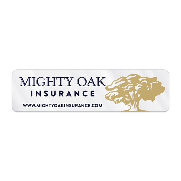 1" x 3 3/4" rectangular shaped clear polyester decal with ultra... from ASI 56950 Gill Studios Inc / Gill-Line®