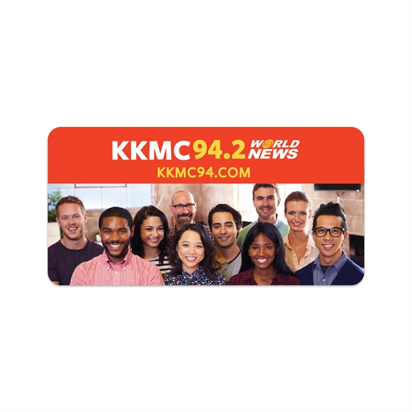 1 1/2" x 3" rectangular white vinyl decal with ultra removable... from ASI 56950 Gill Studios Inc / Gill-Line®