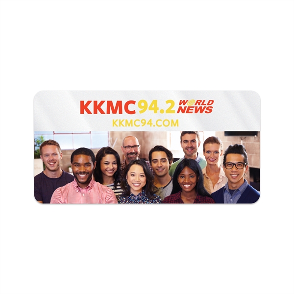 1 1/2" x 3" rectangular shaped clear polyester decal with permanent... from ASI 56950 Gill Studios Inc / Gill-Line®