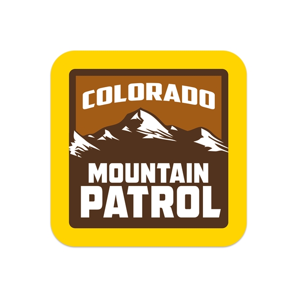 1" x 1" square shaped white static vinyl decal with static... from ASI 56950 Gill Studios Inc / Gill-Line®