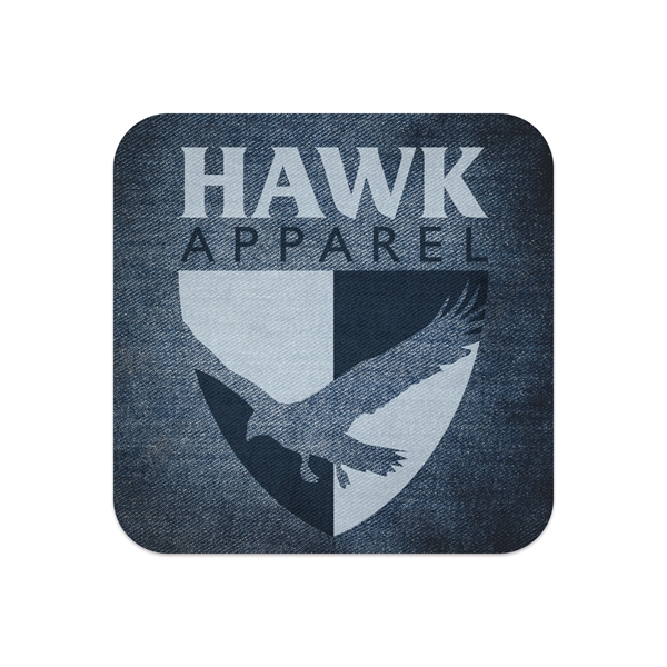 1" x 1"  square shaped white vinyl decal with removable... from ASI 56950 Gill Studios Inc / Gill-Line®