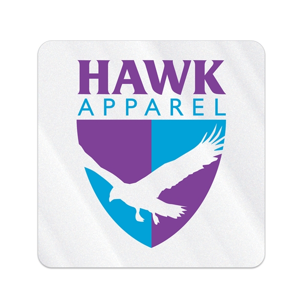 1.5" x 1.5" square shaped clear static vinyl decal with static... from ASI 56950 Gill Studios Inc / Gill-Line®