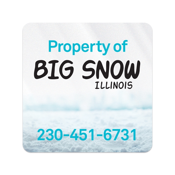 1.5" x 1.5" square shaped clear static vinyl decal with static... from ASI 56950 Gill Studios Inc / Gill-Line®