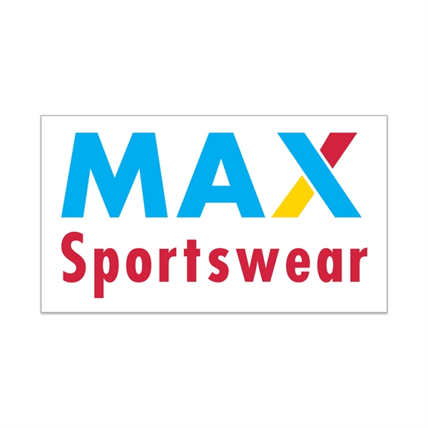 2" x 3.5" rectangular white static vinyl decal with static backing,... from ASI 56950 Gill Studios Inc / Gill-Line®