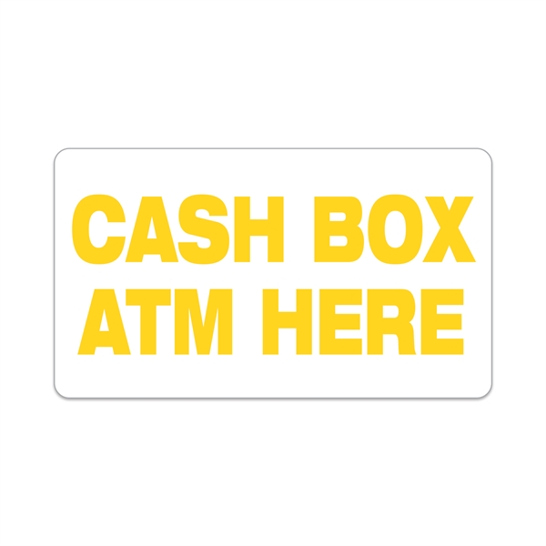 2" x 3.5" rectangular shaped white vinyl decal with permanent adhesive... from ASI 56950 Gill Studios Inc / Gill-Line®